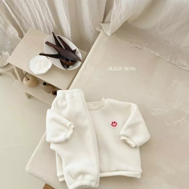 Black Bean - Korean Baby Fashion - #babylifestyle - Mochi Fleece Bebe Top Bottom Set - 3