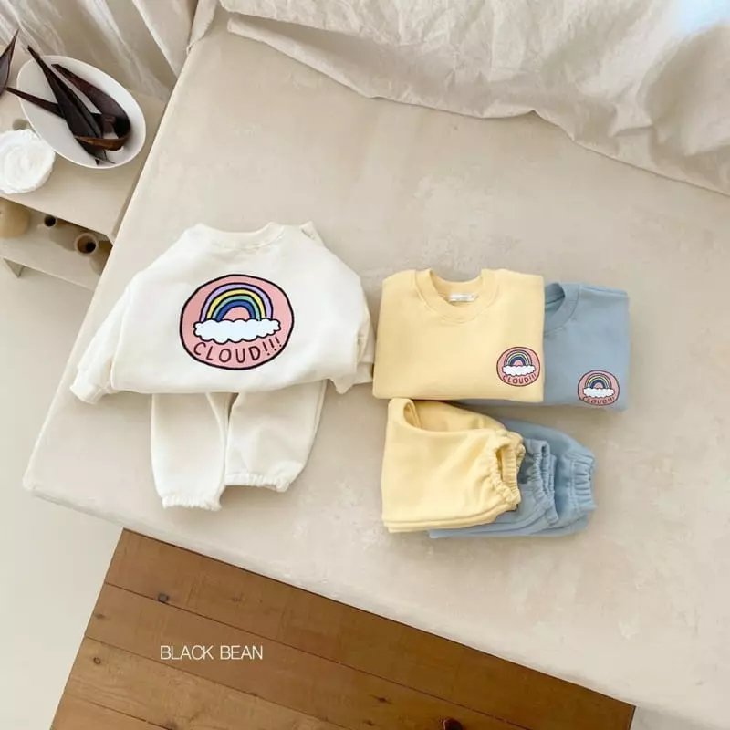 Black Bean - Korean Baby Fashion - #babylifestyle - Cloud Fleece Bebe Top Bottom Set