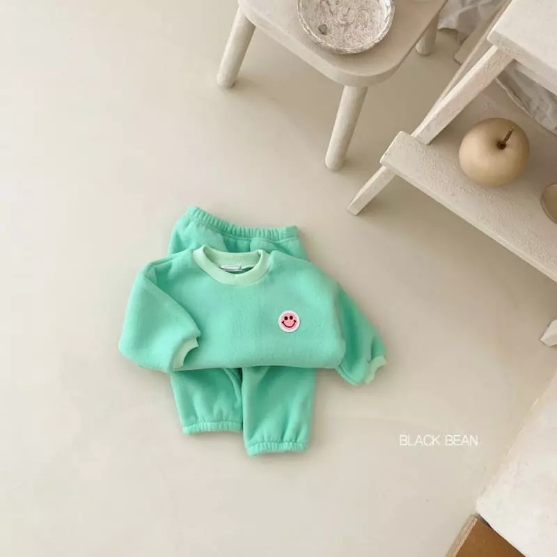 Black Bean - Korean Baby Fashion - #babyootd - Mochi Fleece Bebe Top Bottom Set - 5