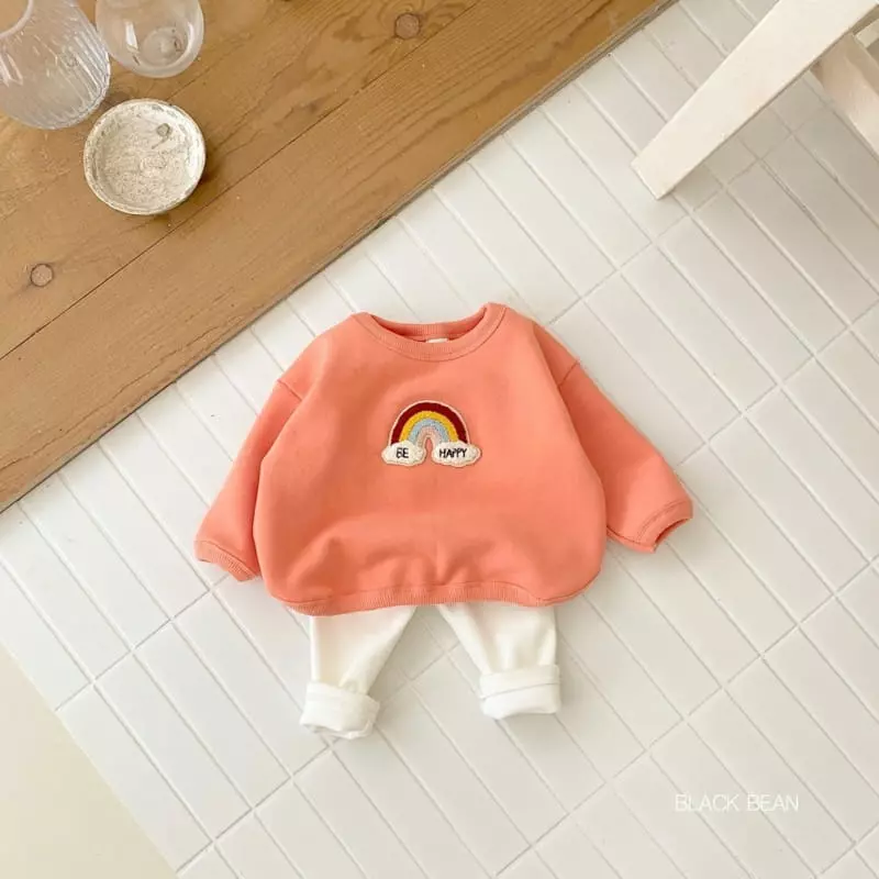 Black Bean - Korean Baby Fashion - #babyoutfit - Rainbow Bebe Fleece Top Bottom Set - 11