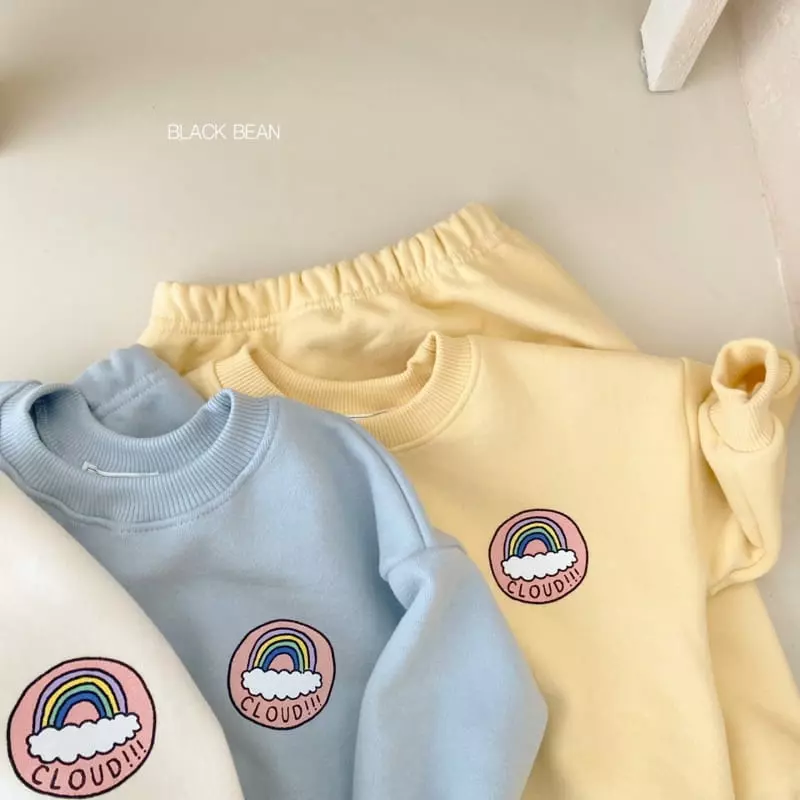 Black Bean - Korean Baby Fashion - #babyootd - Cloud Fleece Bebe Top Bottom Set - 4