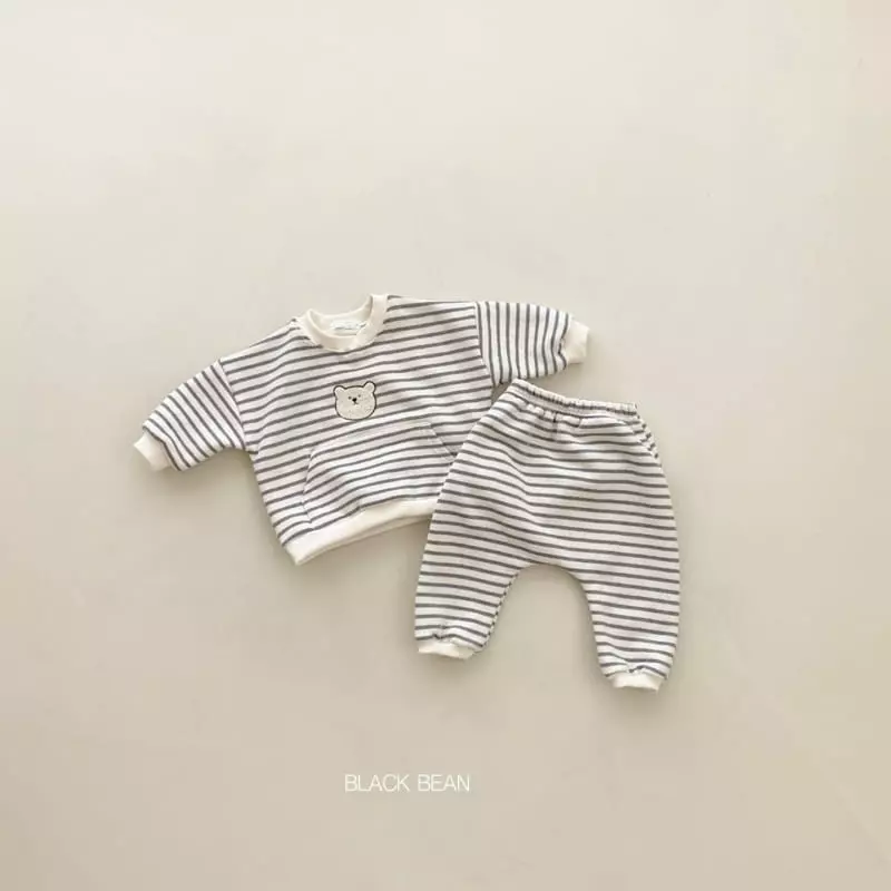 Black Bean - Korean Baby Fashion - #babyoutfit - Cocoa Fleece Bebe Top Bottom Set - 2