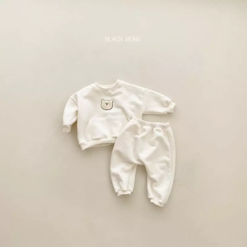 Black Bean - Korean Baby Fashion - #babyoutfit - Cocoa Fleece Bebe Top Bottom Set - 3
