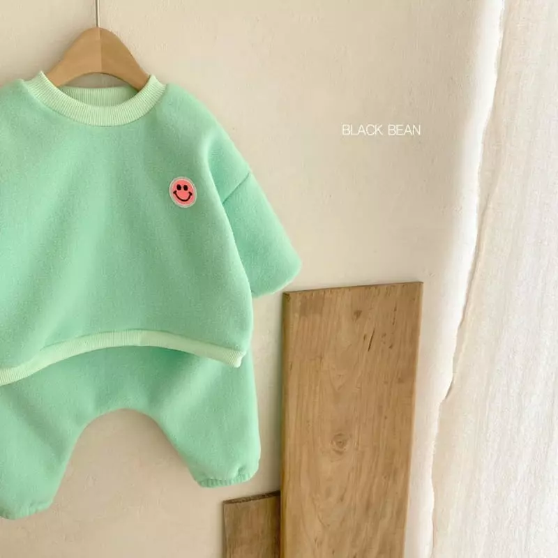 Black Bean - Korean Baby Fashion - #babywear - Mochi Fleece Bebe Top Bottom Set - 8
