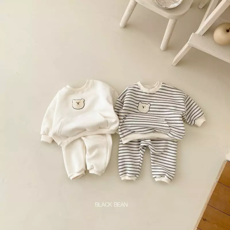 Black Bean - Korean Baby Fashion - #onlinebabyshop - Cocoa Fleece Bebe Top Bottom Set - 6