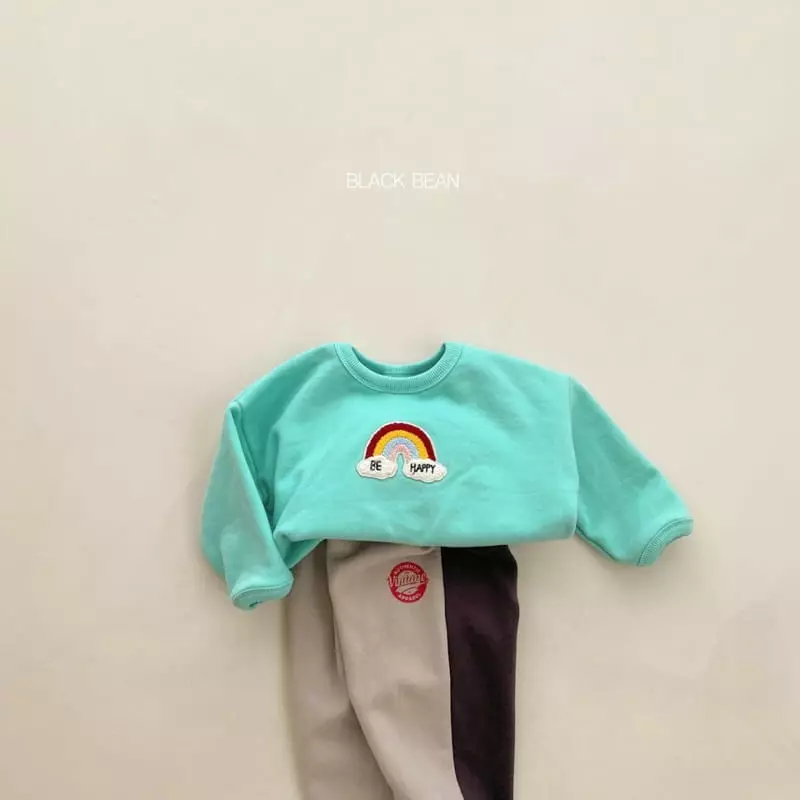 Black Bean - Korean Children Fashion - #Kfashion4kids - Rainbow Fleece Piping Tee - 6