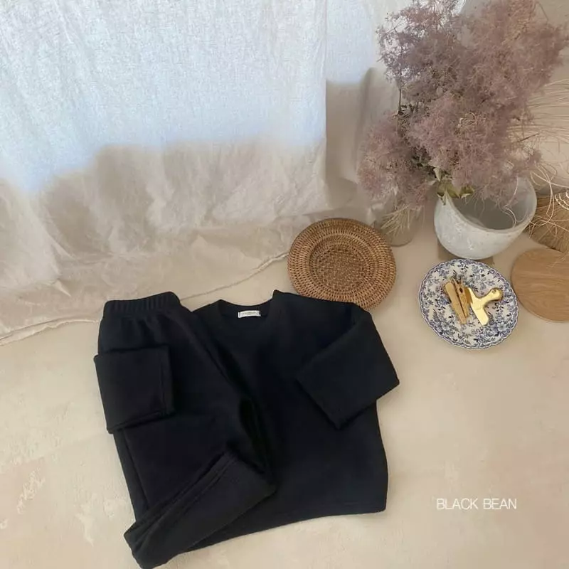 Black Bean - Korean Children Fashion - #childofig - Sugare Fleece Top Bottom Set - 6