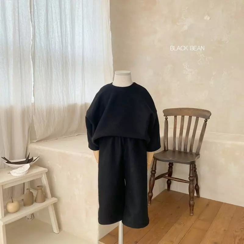 Black Bean - Korean Children Fashion - #discoveringself - Sugare Fleece Top Bottom Set - 10