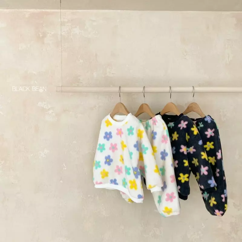 Black Bean - Korean Children Fashion - #discoveringself - Madelen Fleece Top Bottom Set - 8