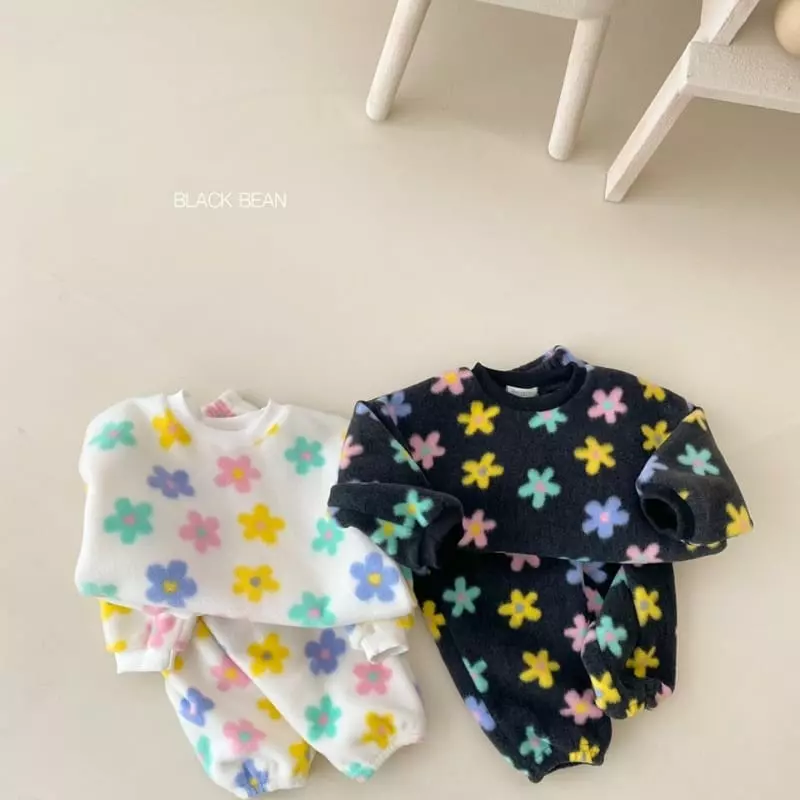 Black Bean - Korean Children Fashion - #fashionkids - Madelen Fleece Top Bottom Set - 9