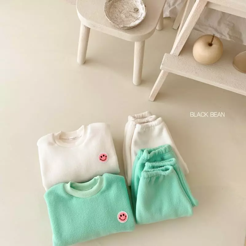 Black Bean - Korean Children Fashion - #fashionkids - Mochi Fleece Top Bottom Set - 8