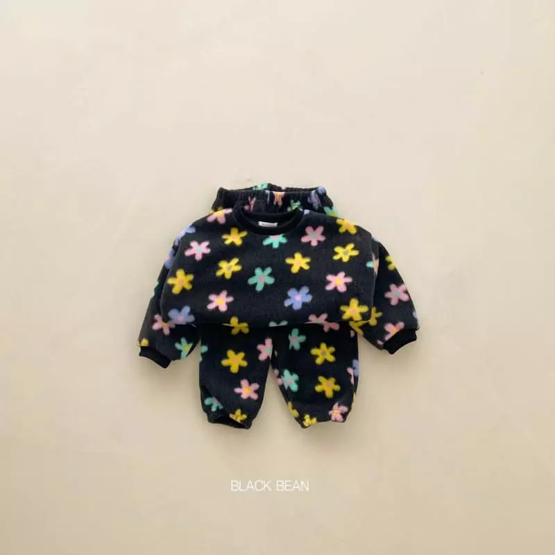 Black Bean - Korean Children Fashion - #kidsshorts - Madelen Fleece Top Bottom Set - 10