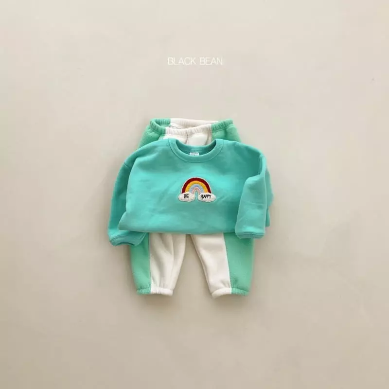 Black Bean - Korean Children Fashion - #kidsshorts - Rainbow Fleece Piping Tee - 3
