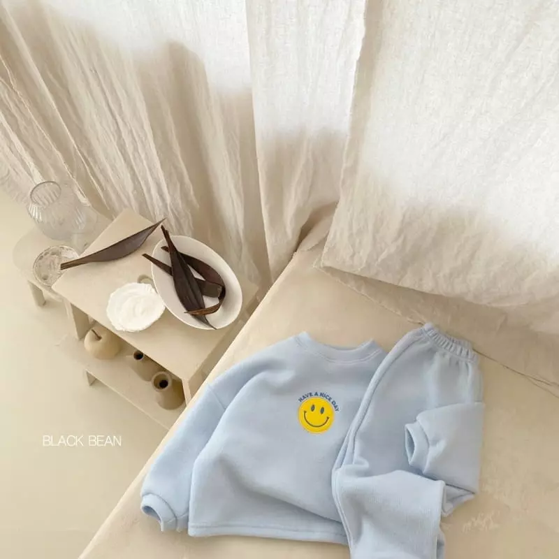 Black Bean - Korean Children Fashion - #kidzfashiontrend - Joa Fleece Top Bottom Set - 2