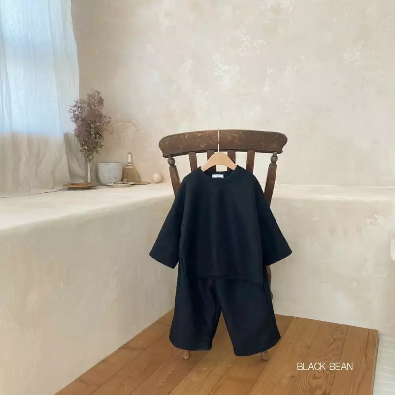 Black Bean - Korean Children Fashion - #magicofchildhood - Sugare Fleece Top Bottom Set - 3