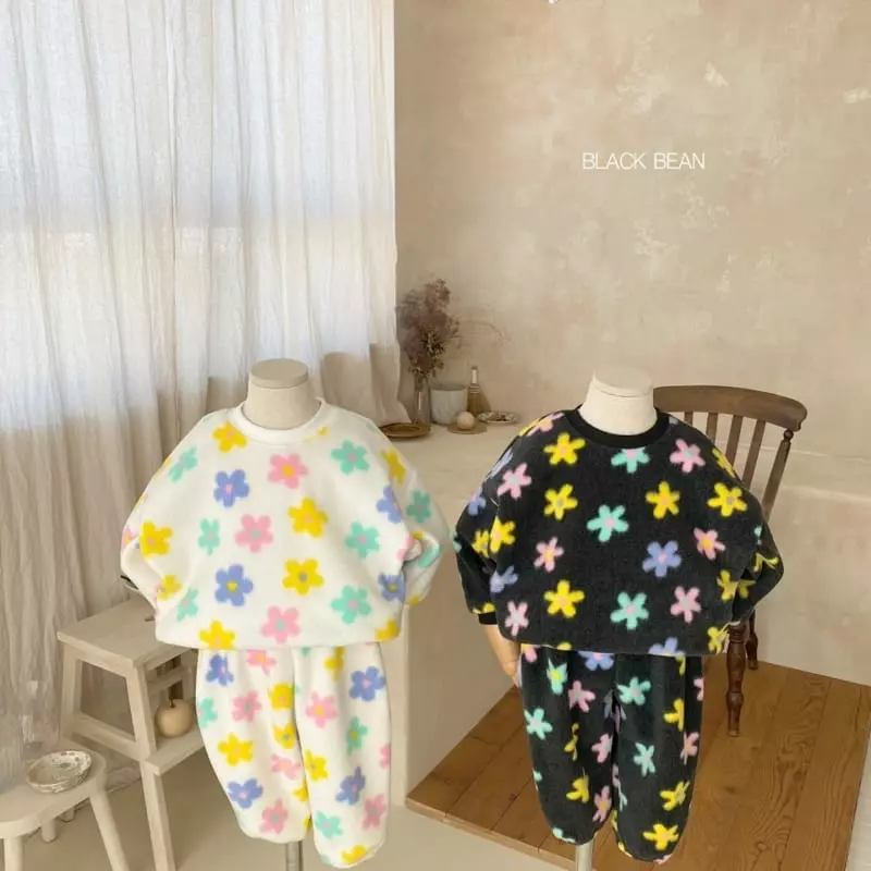 Black Bean - Korean Children Fashion - #magicofchildhood - Madelen Fleece Top Bottom Set