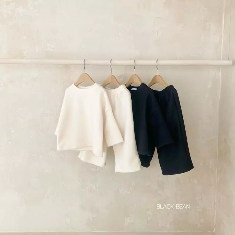 Black Bean - Korean Children Fashion - #magicofchildhood - Sugare Fleece Top Bottom Set - 4