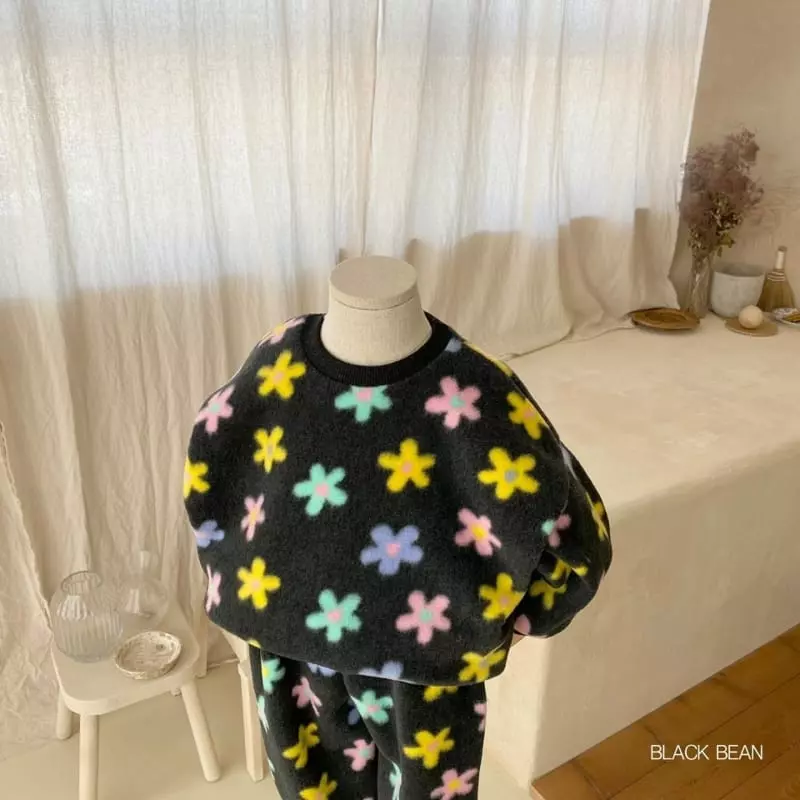 Black Bean - Korean Children Fashion - #prettylittlegirls - Madelen Fleece Top Bottom Set - 3