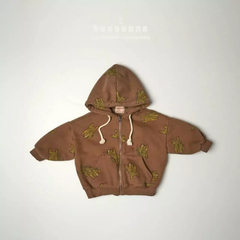 Boneoune - Korean Children Fashion - #childrensboutique - Tiger Hoody Zip-up