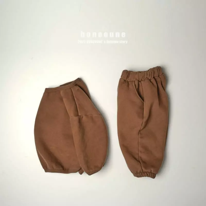 Boneoune - Korean Children Fashion - #discoveringself - Peach Mong Fleece Piping Tee - 3