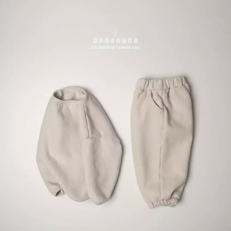 Boneoune - Korean Children Fashion - #kidsshorts - Peach Mong Fleece Piping Tee - 5