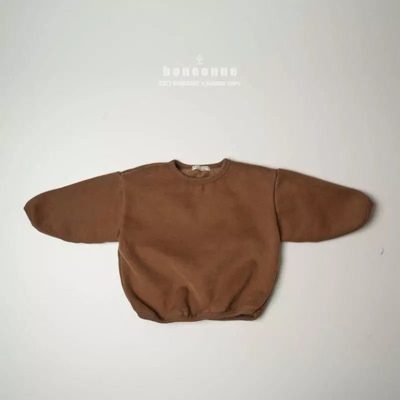 Boneoune - Korean Children Fashion - #kidsstore - Peach Mong Fleece Piping Tee - 6