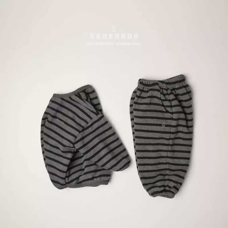 Boneoune - Korean Children Fashion - #kidsstore - Warm Stripes Pants - 3
