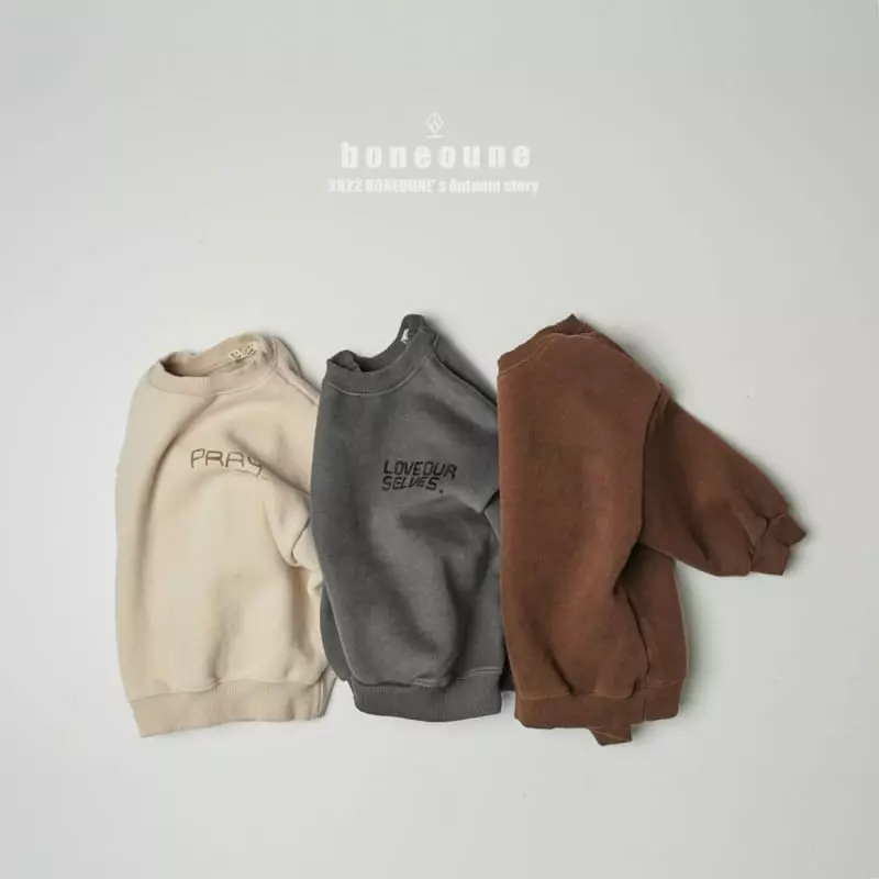 Boneoune - Korean Children Fashion - #todddlerfashion - Logo Sweatshirt