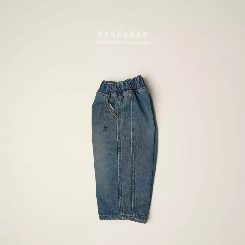 Boneoune - Korean Children Fashion - #todddlerfashion - Side Line Jeans - 4