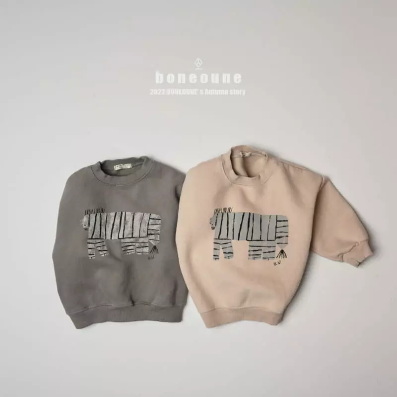 Boneoune - Korean Children Fashion - #toddlerclothing - Zebra Sweatshirt