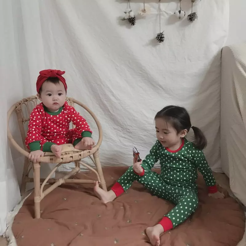 Brody Jane - Korean Children Fashion - #minifashionista - Christmas Dot Set Easywear - 2