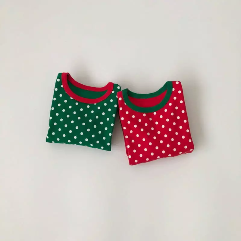 Brody Jane - Korean Children Fashion - #stylishchildhood - Christmas Dot Set Easywear - 6
