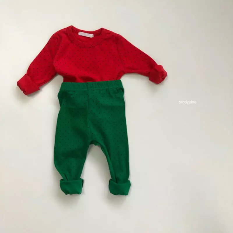 Brody Jane - Korean Children Fashion - #stylishchildhood - Christmas Color Dot Easywear - 5