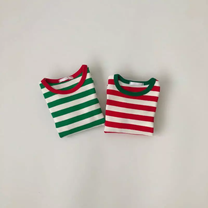 Brody Jane - Korean Children Fashion - #todddlerfashion - Christmas Stripes Set Easywear - 5