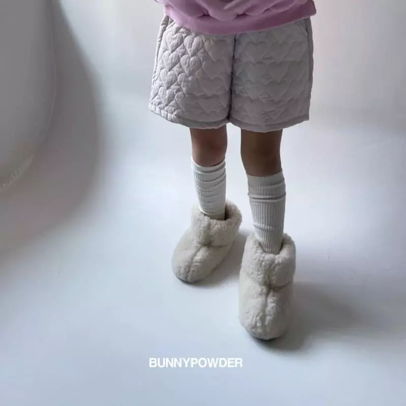 Bunny Powder - Korean Children Fashion - #childrensboutique - Heart Padding Half Pants - 11