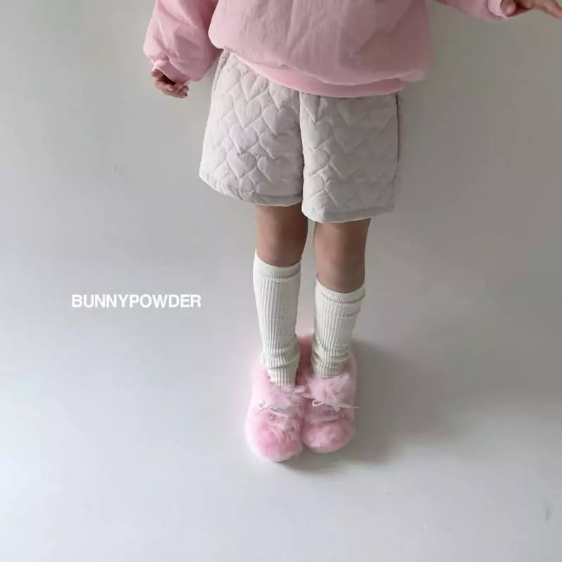 Bunny Powder - Korean Children Fashion - #kidzfashiontrend - Heart Padding Half Pants