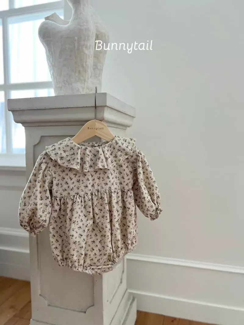 Bunnytail - Korean Baby Fashion - #babyboutiqueclothing - Flower Rib Bodysuit - 6