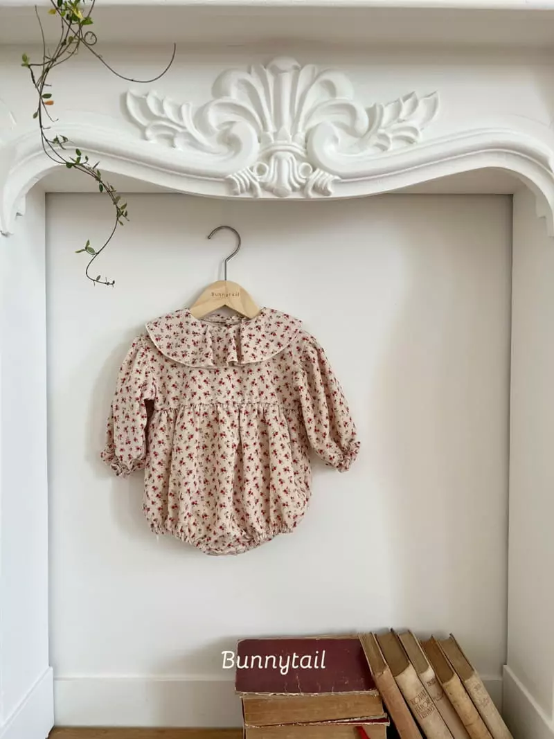 Bunnytail - Korean Baby Fashion - #babywear - Flower Rib Bodysuit