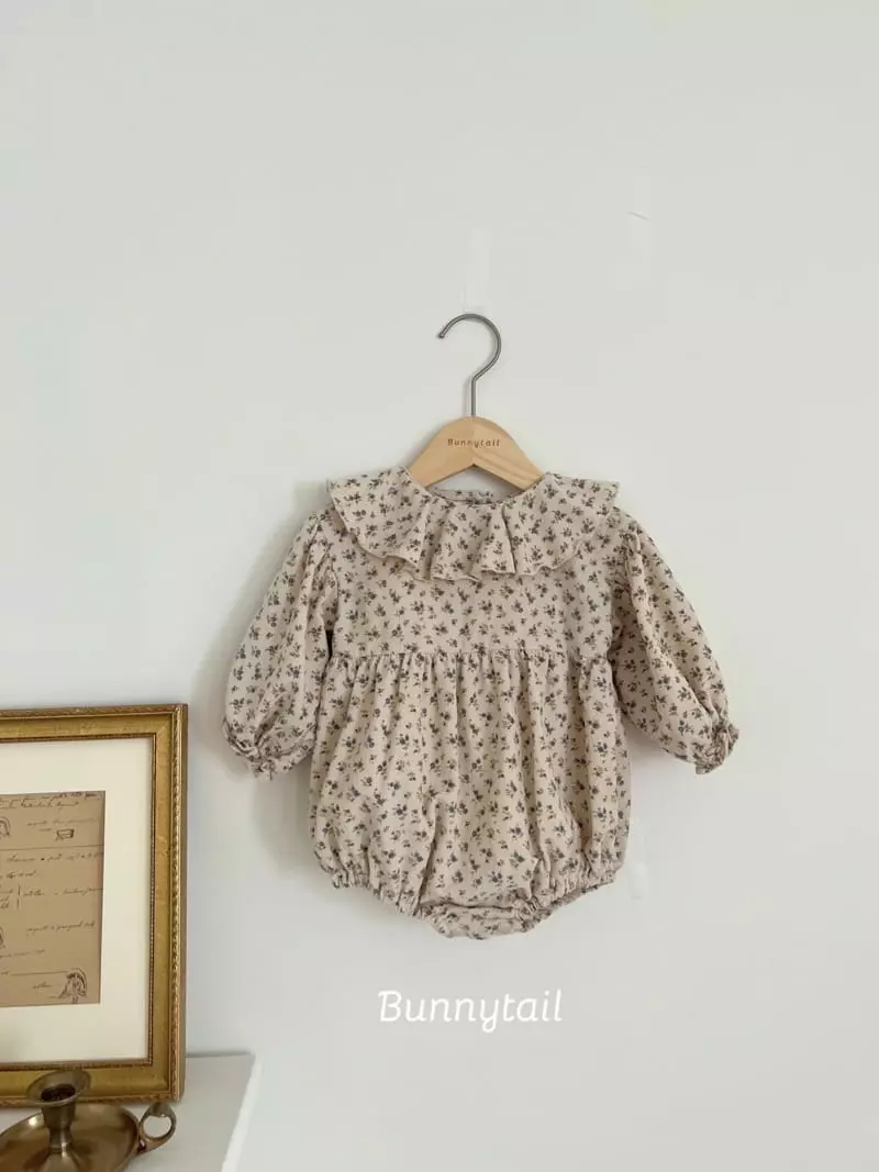 Bunnytail - Korean Baby Fashion - #onlinebabyboutique - Flower Rib Bodysuit - 2