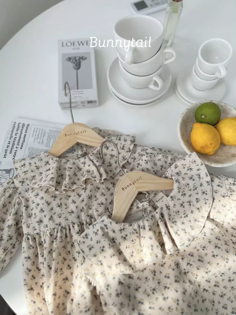 Bunnytail - Korean Baby Fashion - #onlinebabyshop - Flower Rib Bodysuit - 4