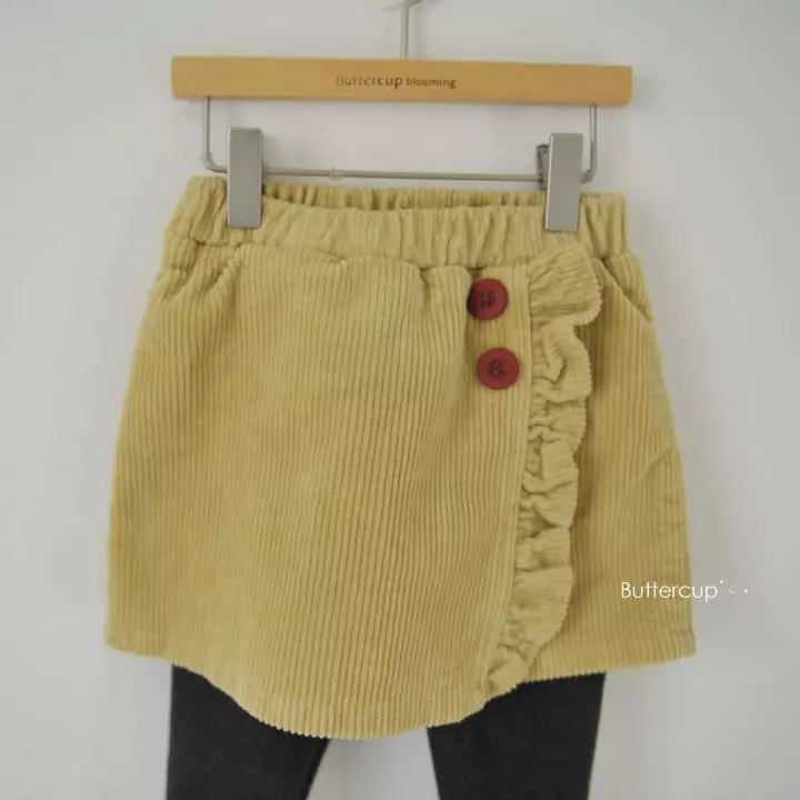 Buttercup - Korean Children Fashion - #fashionkids - Button Rib Frill Skirt Leggings - 12