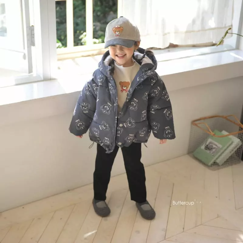 Buttercup - Korean Children Fashion - #fashionkids - Cups Bear Padding Jumper - 2