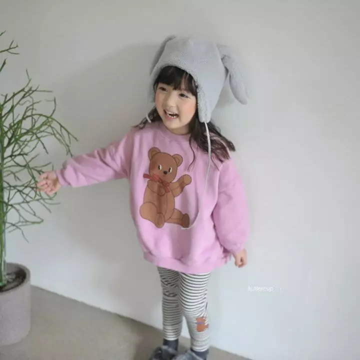 Buttercup - Korean Children Fashion - #fashionkids - Big Bear Long Sweatshirt - 4