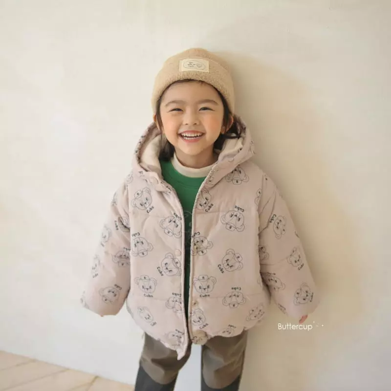 Buttercup - Korean Children Fashion - #kidsshorts - Cups Bear Padding Jumper - 3