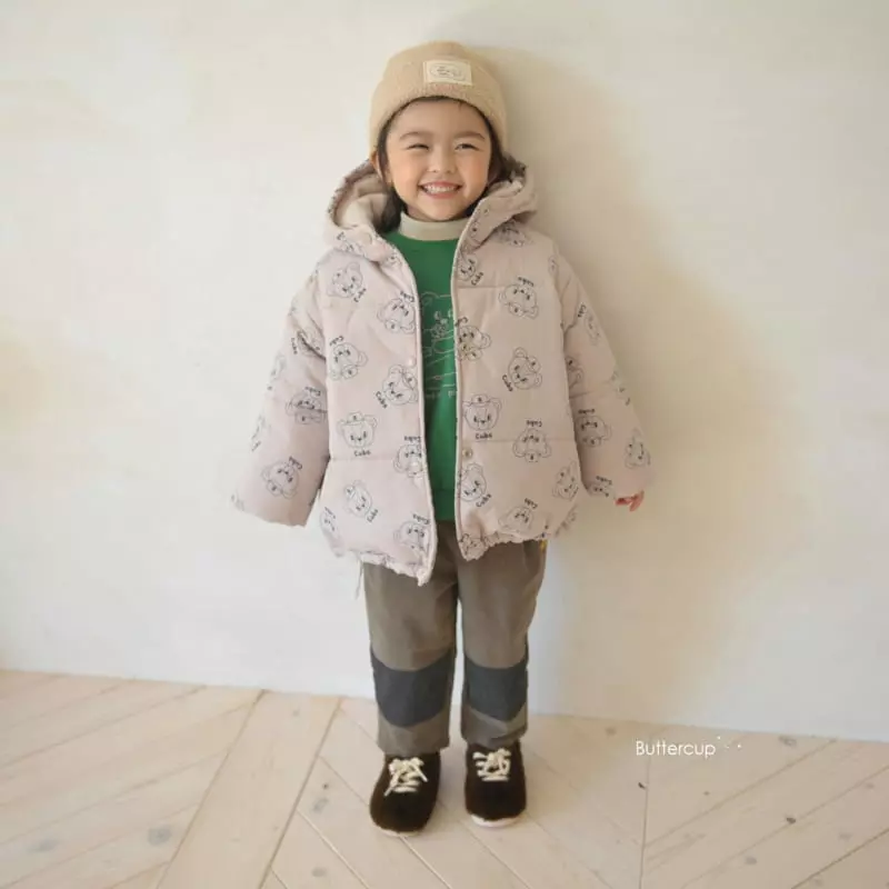 Buttercup - Korean Children Fashion - #kidsshorts - Cups Bear Padding Jumper - 4
