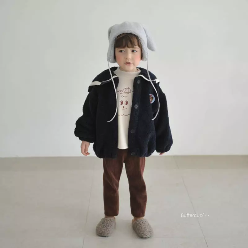 Buttercup - Korean Children Fashion - #kidzfashiontrend - Marine Mark Dumble Jumper - 6