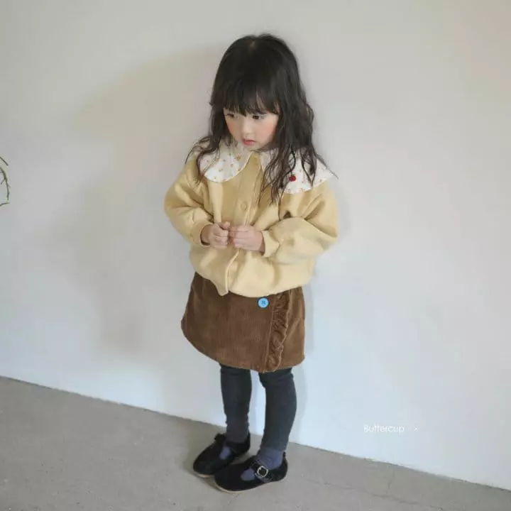 Buttercup - Korean Children Fashion - #prettylittlegirls - Button Rib Frill Skirt Leggings - 6