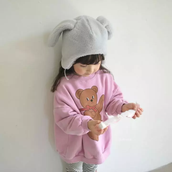 Buttercup - Korean Children Fashion - #todddlerfashion - Big Bear Long Sweatshirt - 12
