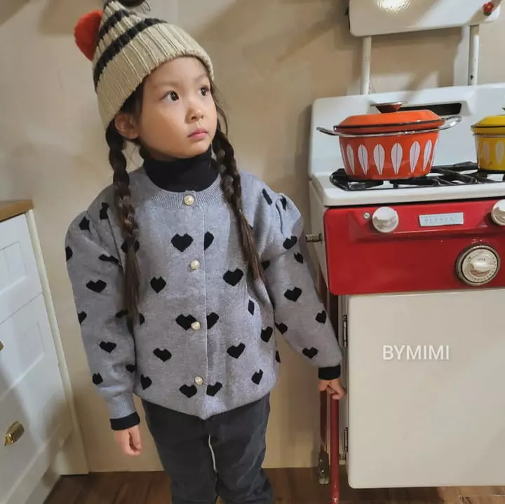 Bymimi - Korean Children Fashion - #childrensboutique - Heart Knit Cardigan - 7