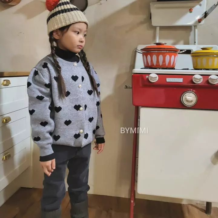 Bymimi - Korean Children Fashion - #designkidswear - Heart Knit Cardigan - 8